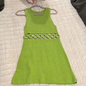 Green Crochet Kids Dress